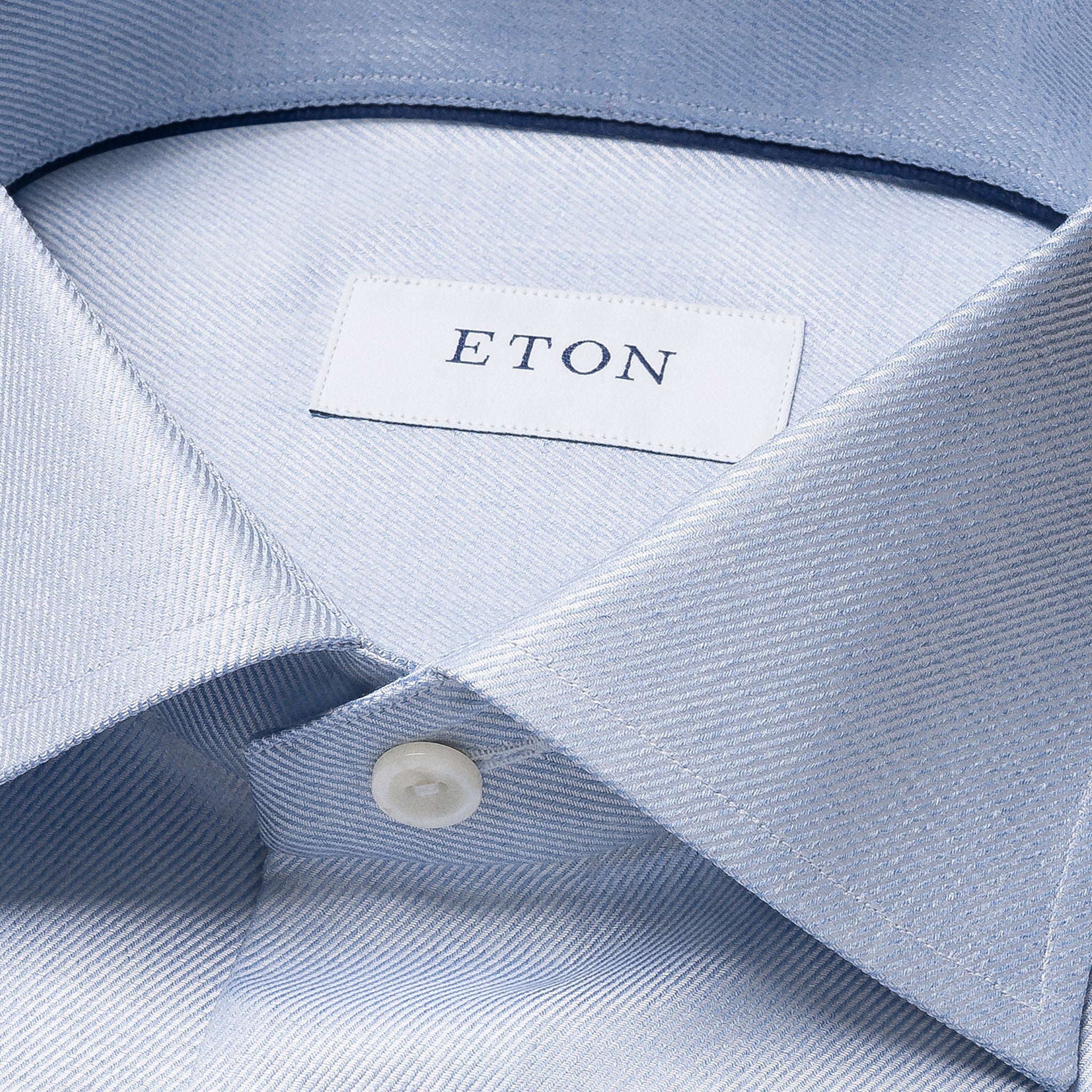 Light Blue Mélange Cotton-Tencel Lyocell Contemporary Fit Shirt - ETON