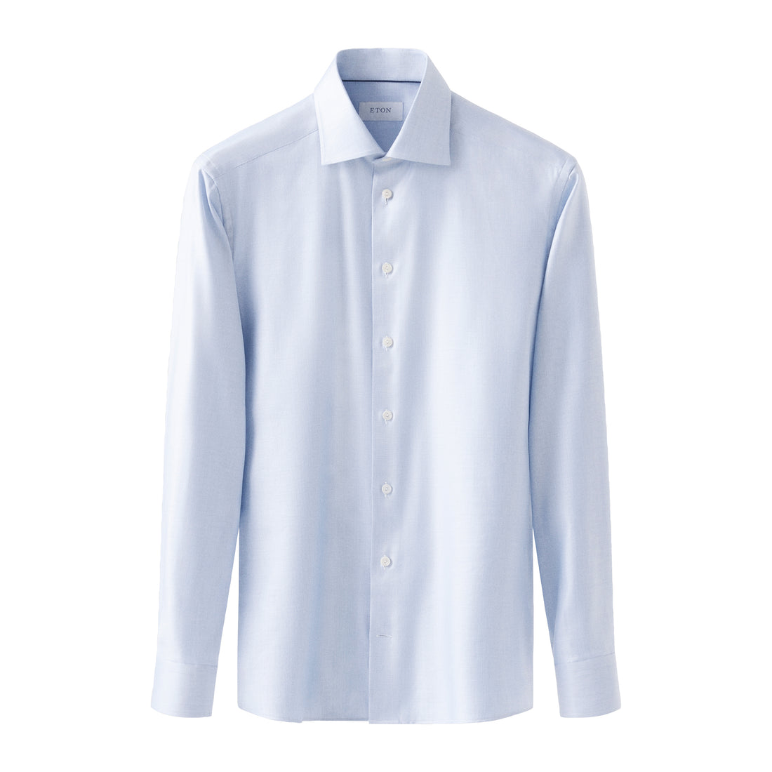 Light Blue Mélange Cotton-Tencel Lyocell Contemporary Fit Shirt - ETON