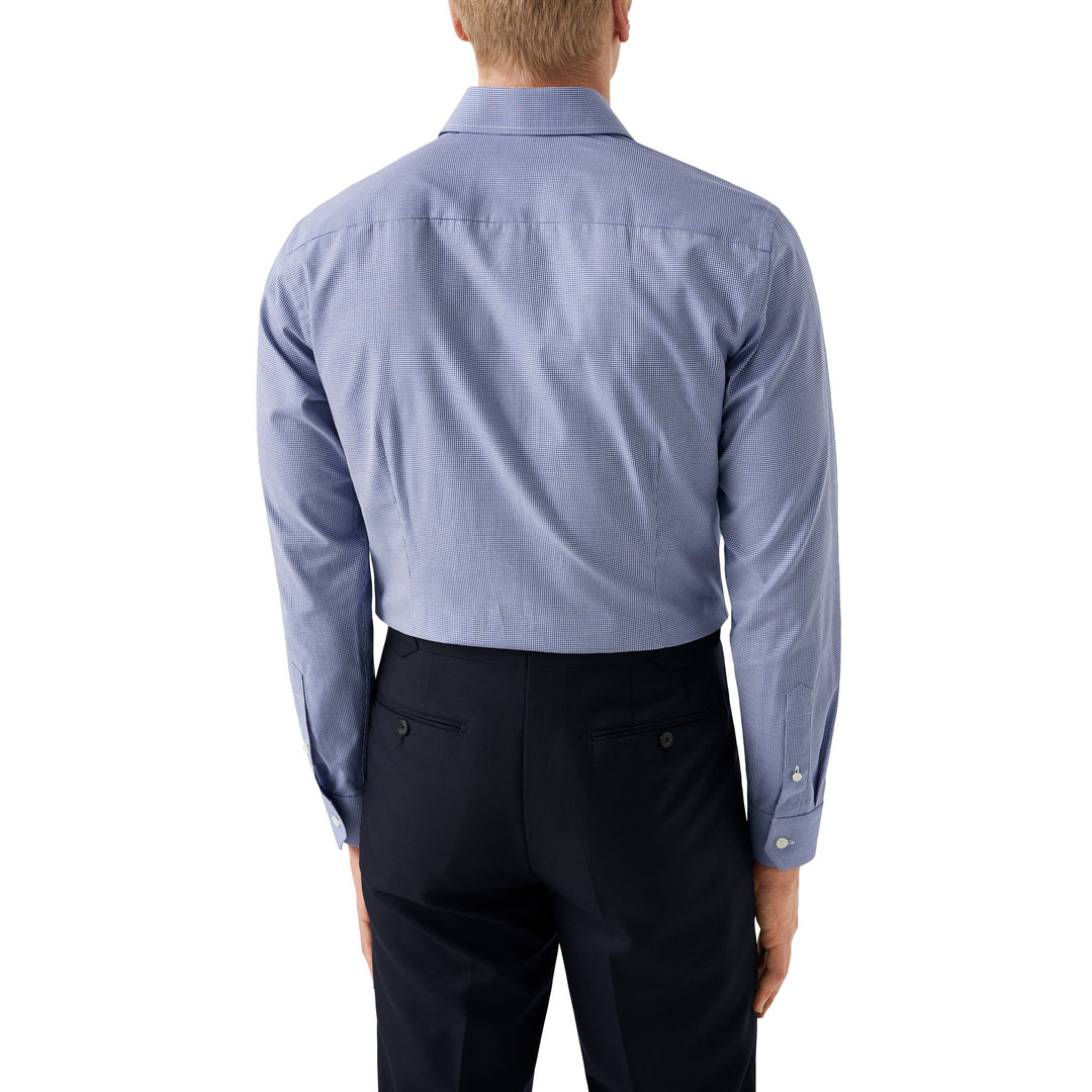 Mid Blue Fine Check Signature Twill Contemporary Fit Shirt - ETON