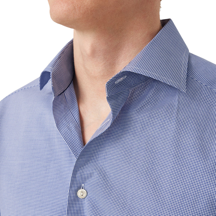 Mid Blue Fine Check Signature Twill Contemporary Fit Shirt - ETON