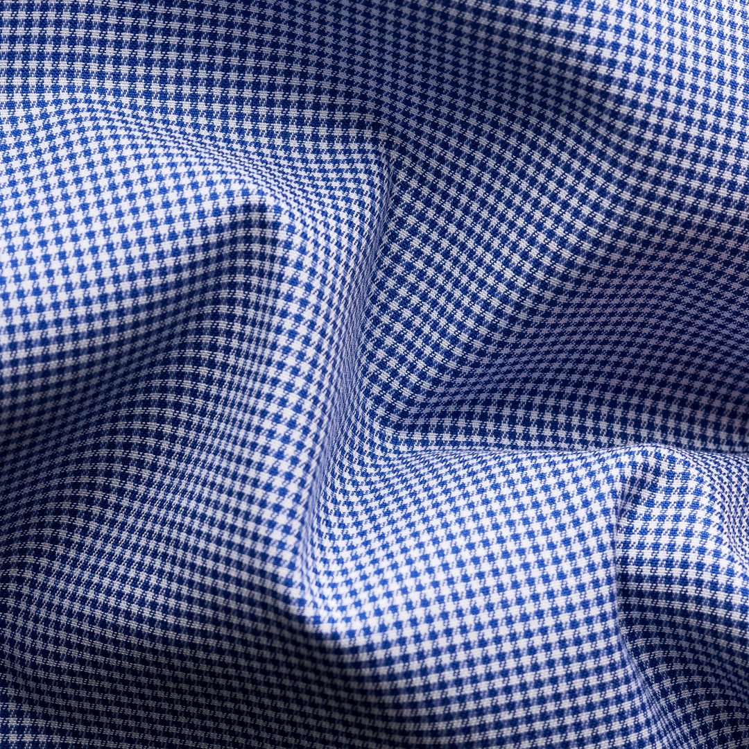 Mid Blue Fine Check Signature Twill Contemporary Fit Shirt - ETON