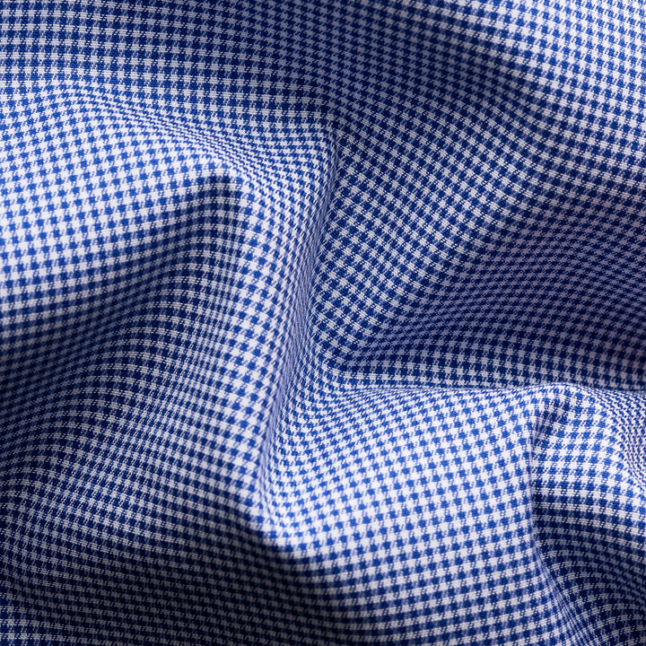Mid Blue Fine Check Signature Twill Contemporary Fit Shirt - ETON
