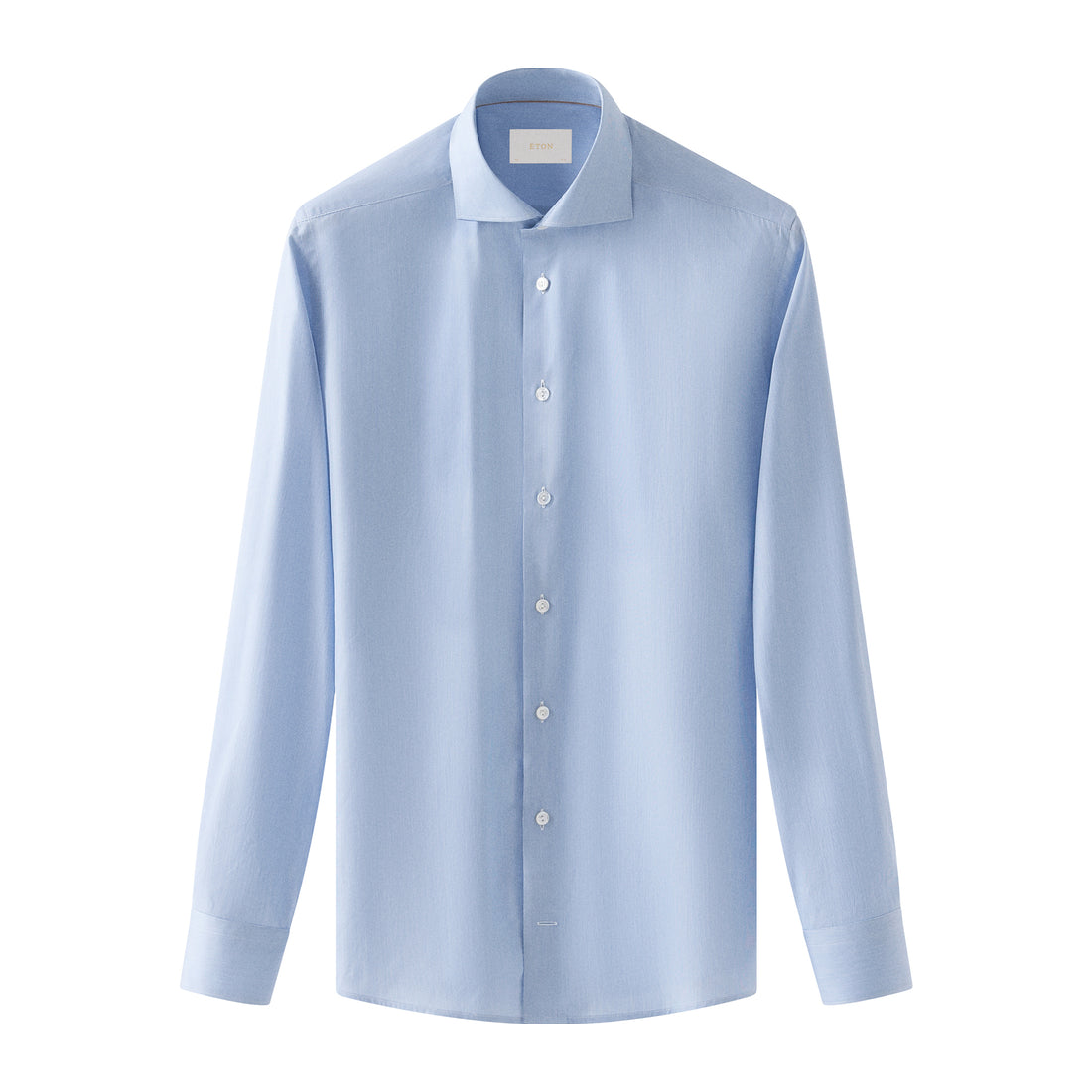 Blue Elevated Cotton-Silk Fine Stripe Slim Fit Dress Shirt - ETON