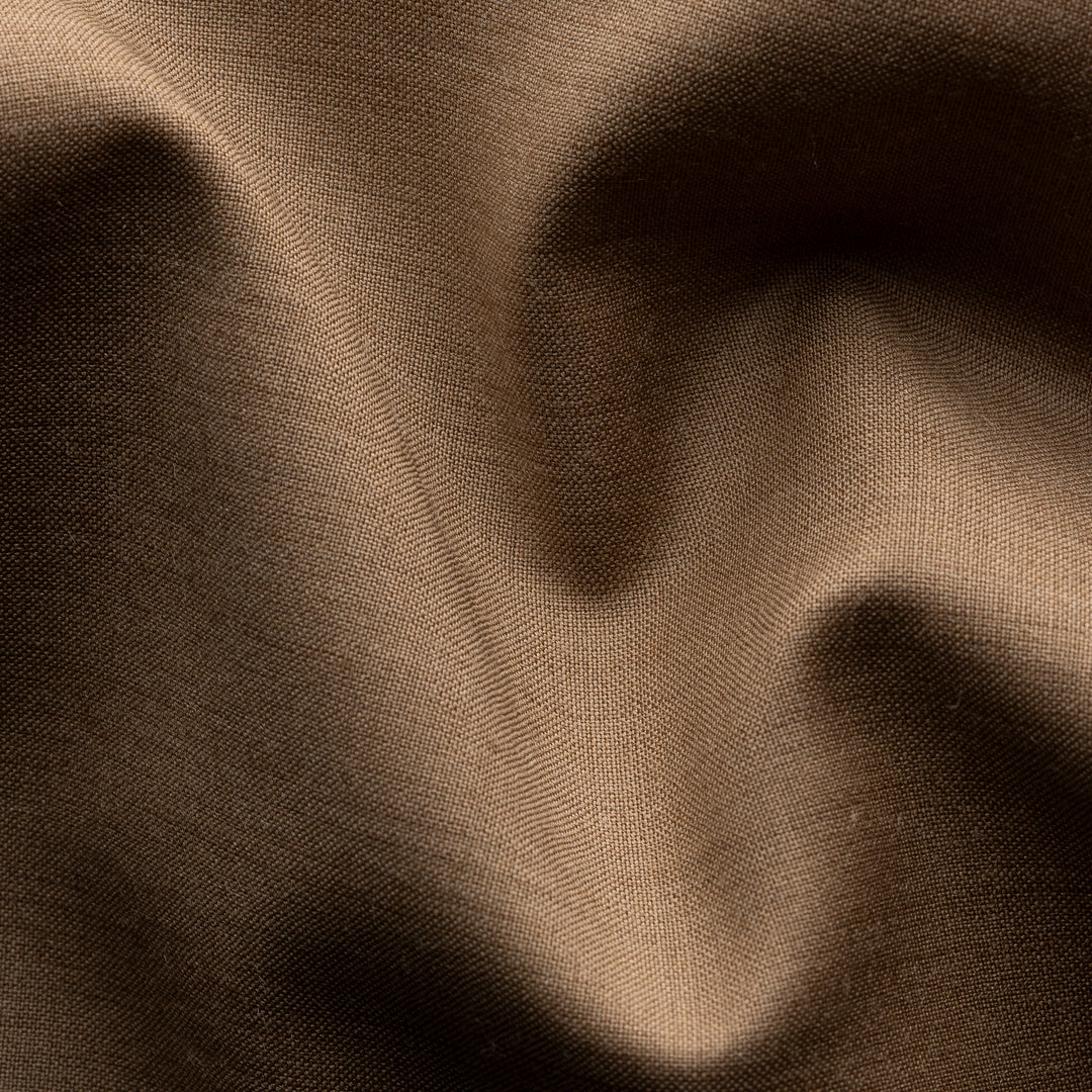 Light Brown Solid Merino Cashmere Contemporary Fit Shirt - ETON - Boutique Jacques International