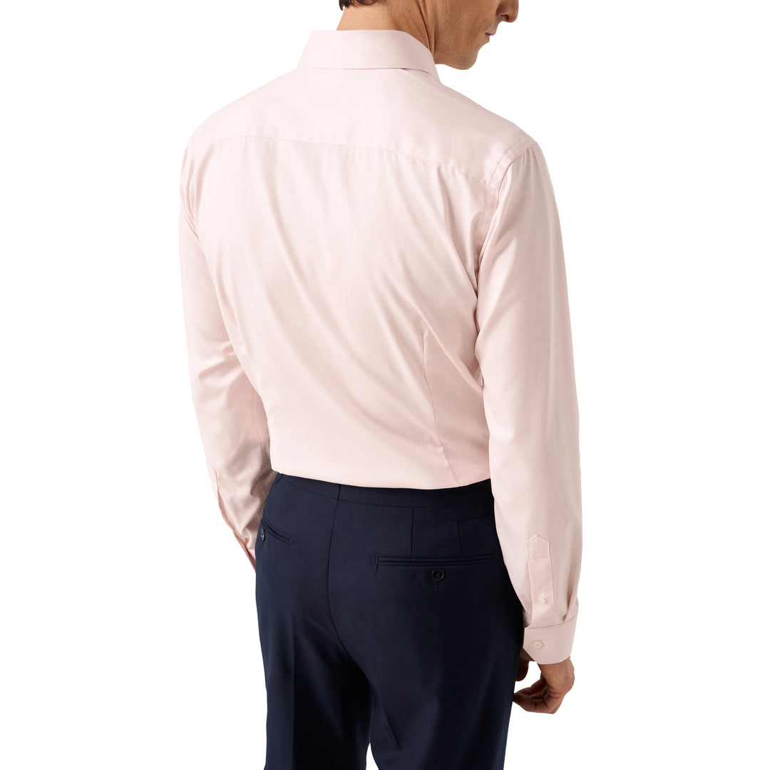 Solid Pink Cotton Tencel-Lyocell Slim Fit Shirt - ETON