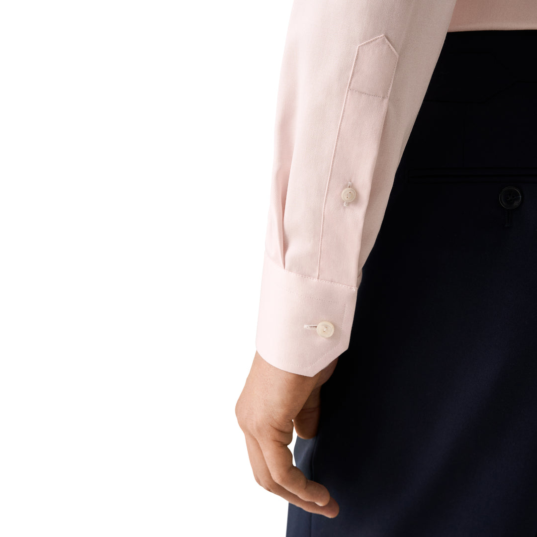 Solid Pink Cotton Tencel-Lyocell Slim Fit Shirt - ETON