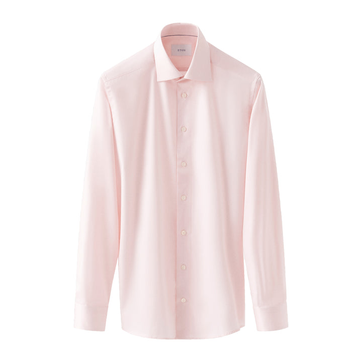 Solid Pink Cotton Tencel-Lyocell Slim Fit Shirt - ETON