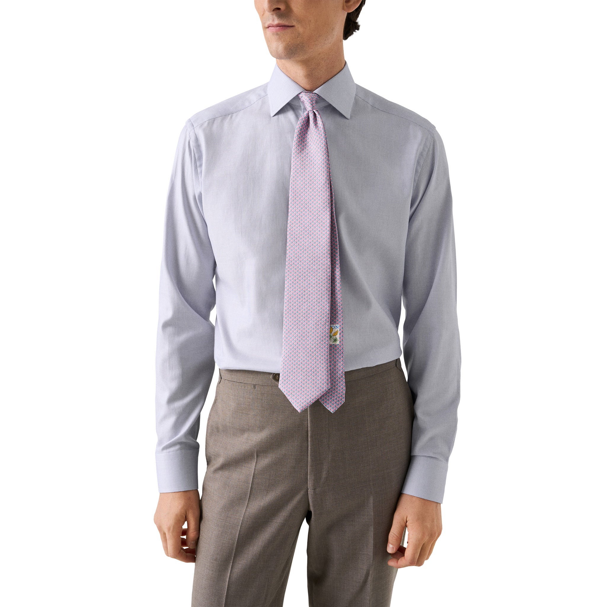 Lavender Semi-Solid Dobby Slim Fit Shirt - ETON