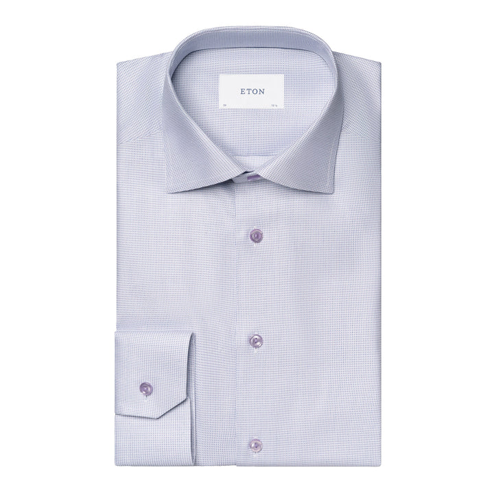 Lavender Semi-Solid Dobby Slim Fit Shirt - ETON