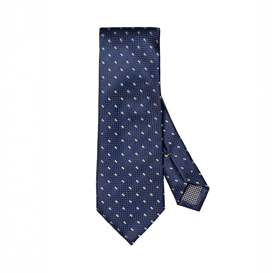 Navy Blue Pin Dot Woven Silk Tie - ETON