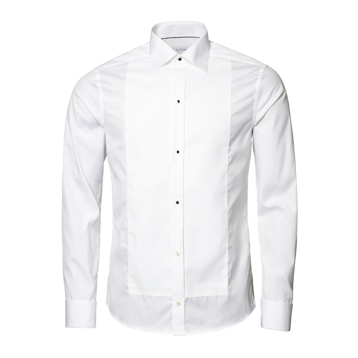 White Piqué Bib Stud-Front Slim Fit Tuxedo Shirt - ETON - Boutique Jacques International