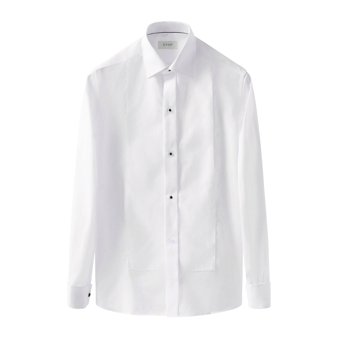 White Piqué Bib Stud-Front Slim Fit Tuxedo Shirt - ETON - Boutique Jacques International
