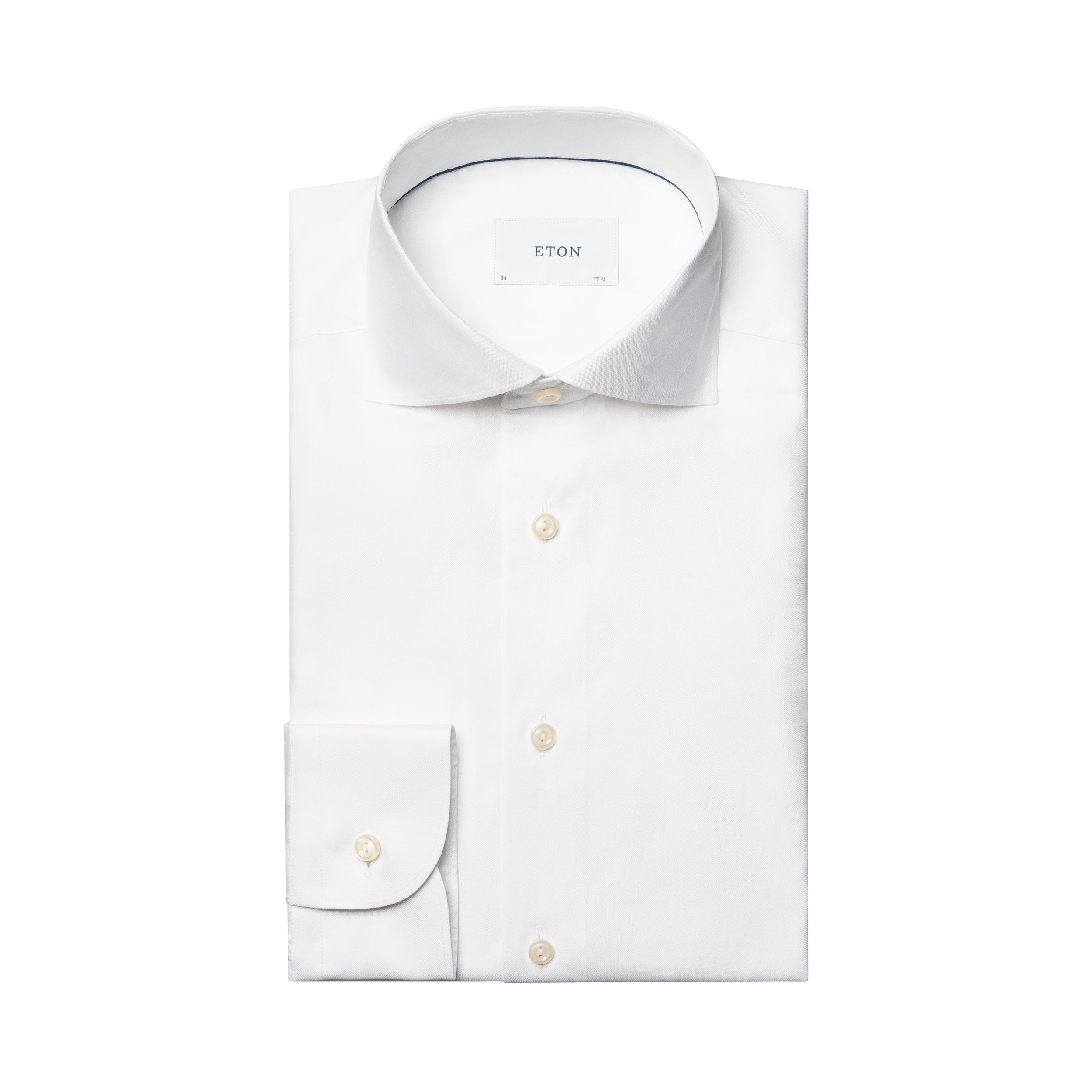 White Solid Signature Oxford Slim Fit Dress Shirt - ETON