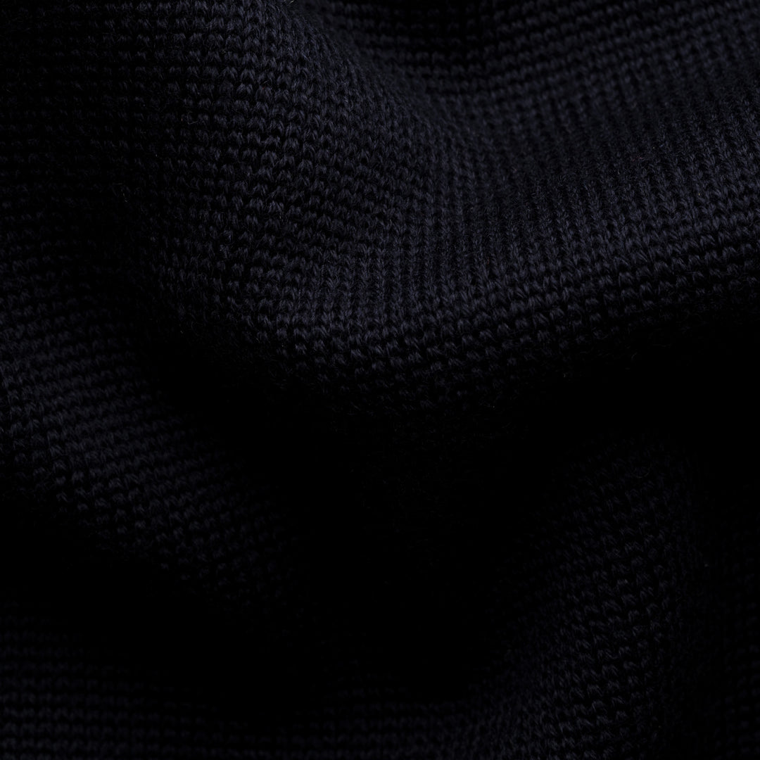 Navy Blue Wool Knit Milano Overshirt - ETON