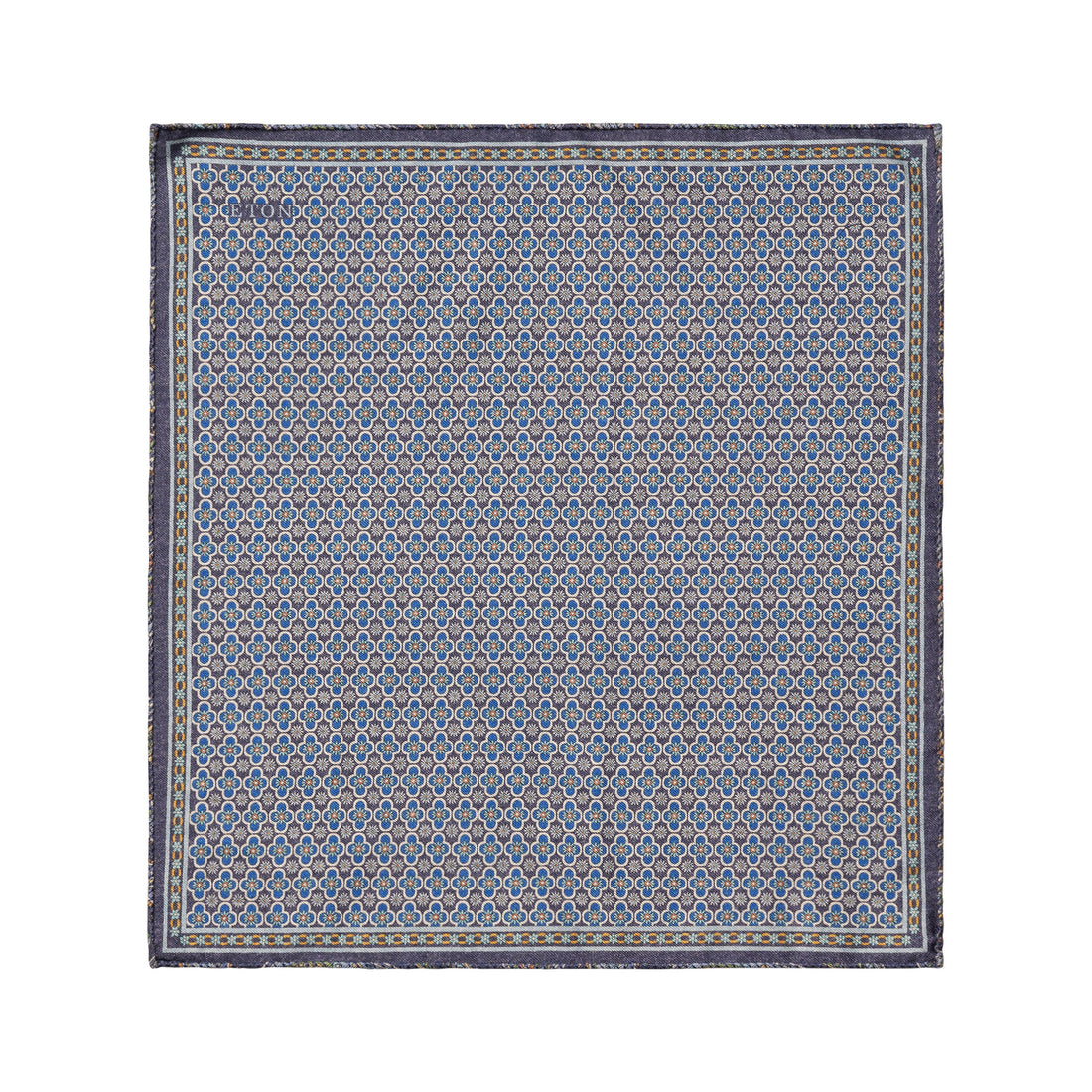 Mid blue Two-Face Wool Pocket Square - ETON