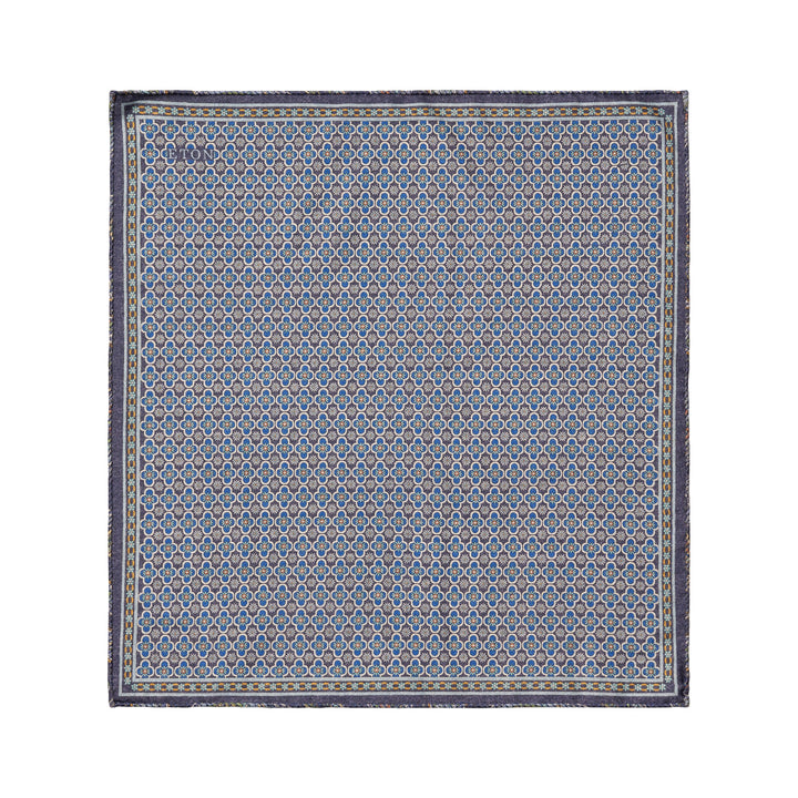 Mid blue Two-Face Wool Pocket Square - ETON