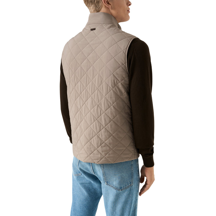 Beige Quilted Shell Water-Repellent Vest - ETON - Boutique Jacques International