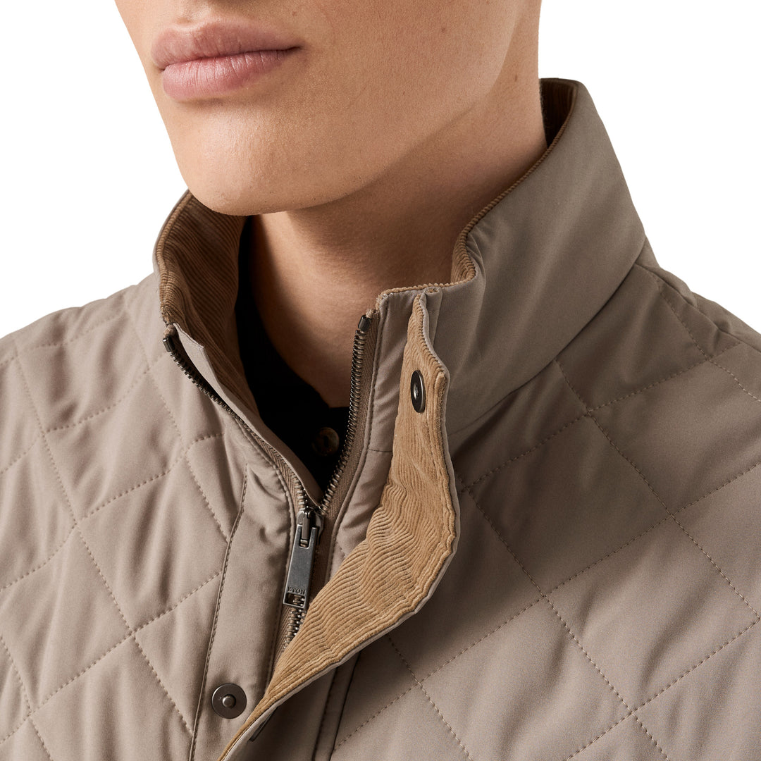Beige Quilted Shell Water-Repellent Vest - ETON - Boutique Jacques International