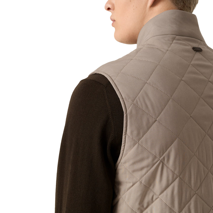 Beige Quilted Shell Water-Repellent Vest - ETON - Boutique Jacques International