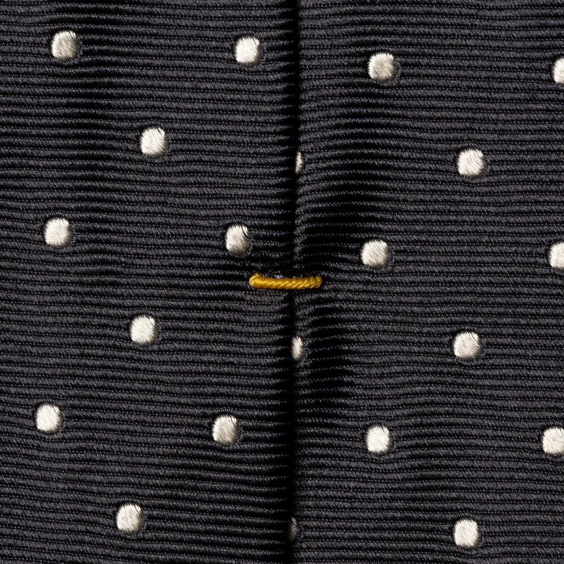 Midnight Blue Polka Dot Woven Silk Tie - ETON