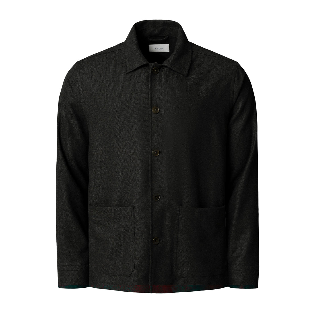 Dark Green Herringbone Wool-Cashmere Chore Jacket - ETON