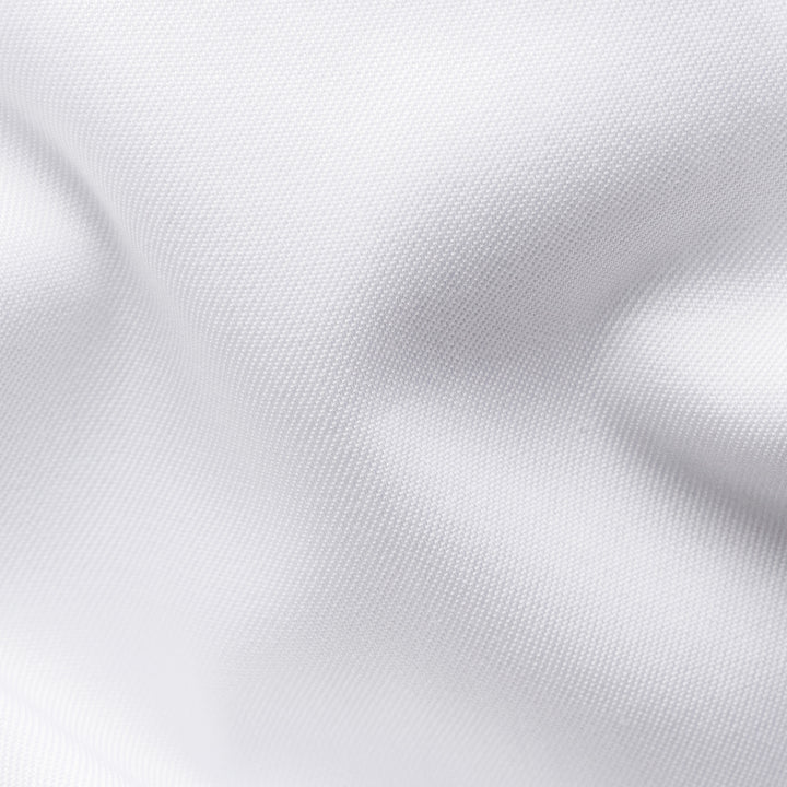 White Solid Geometric Effect Signature Twill Contemporary Fit Shirt - ETON