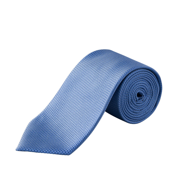 Light Blue Pin Dot Woven Silk Tie - ETON