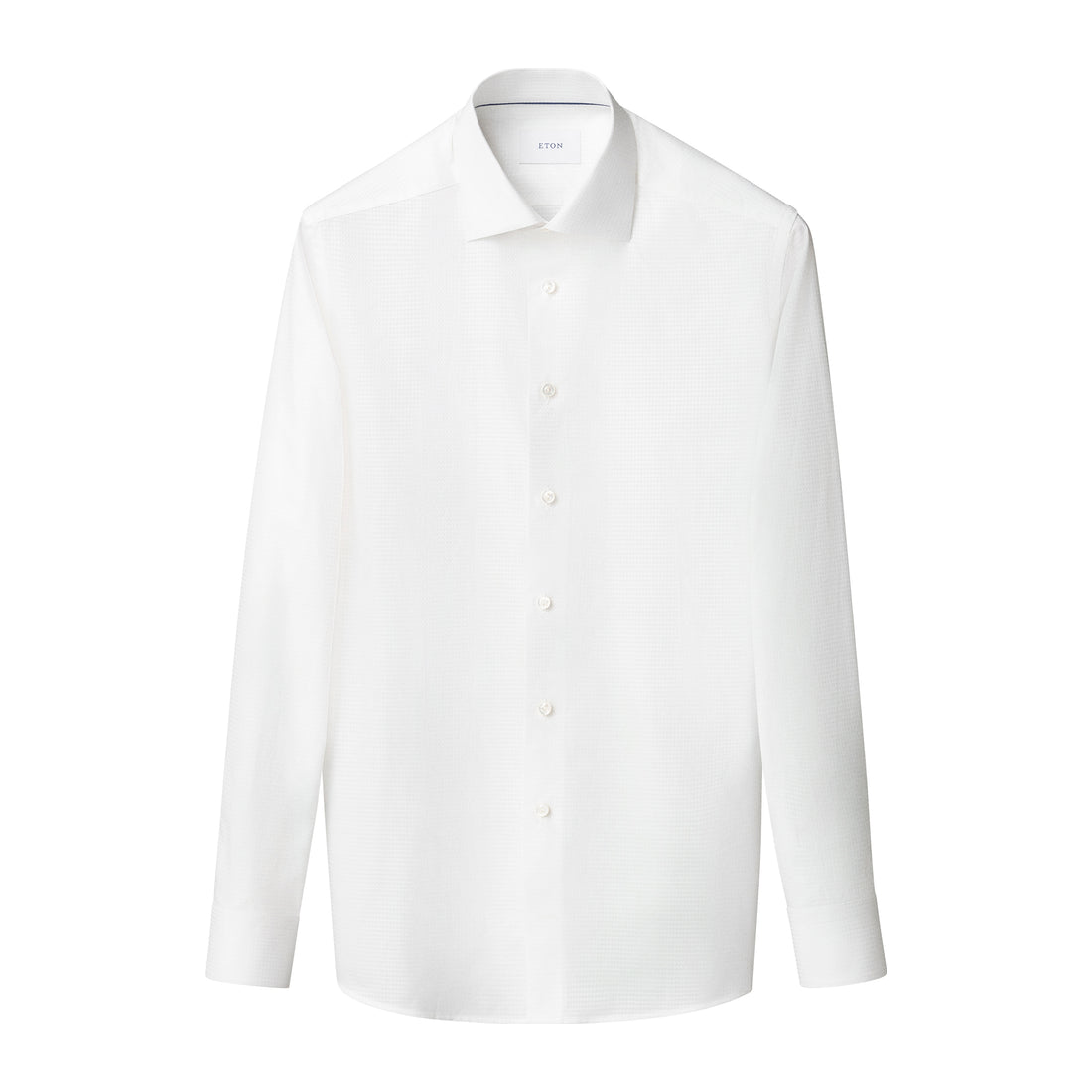 White Semi-Solid Dobby Slim Fit Evening Dress Shirt - ETON