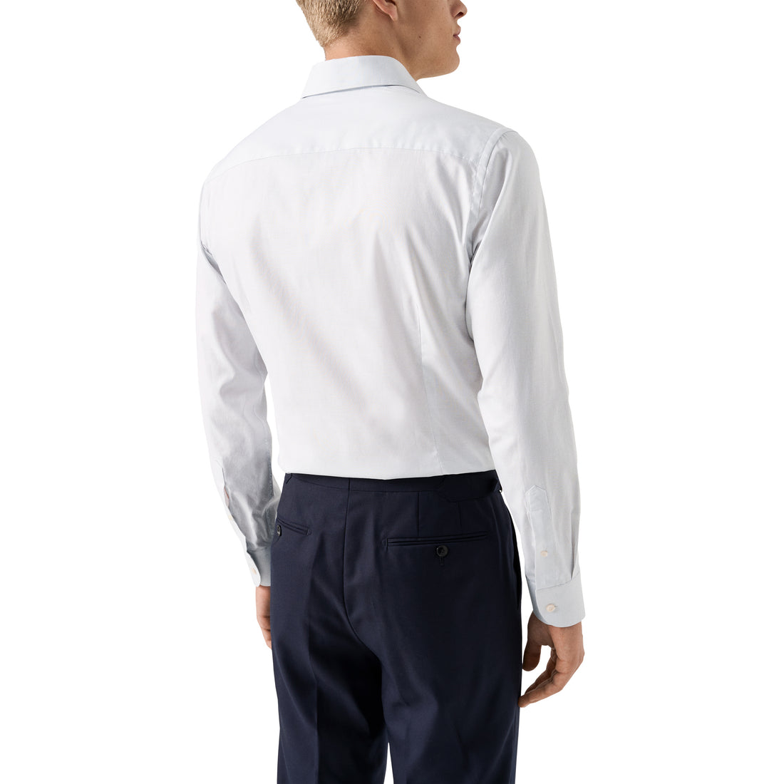 Ice Gray Semi-Solid Signature Oxford Slim Fit Shirt - ETON