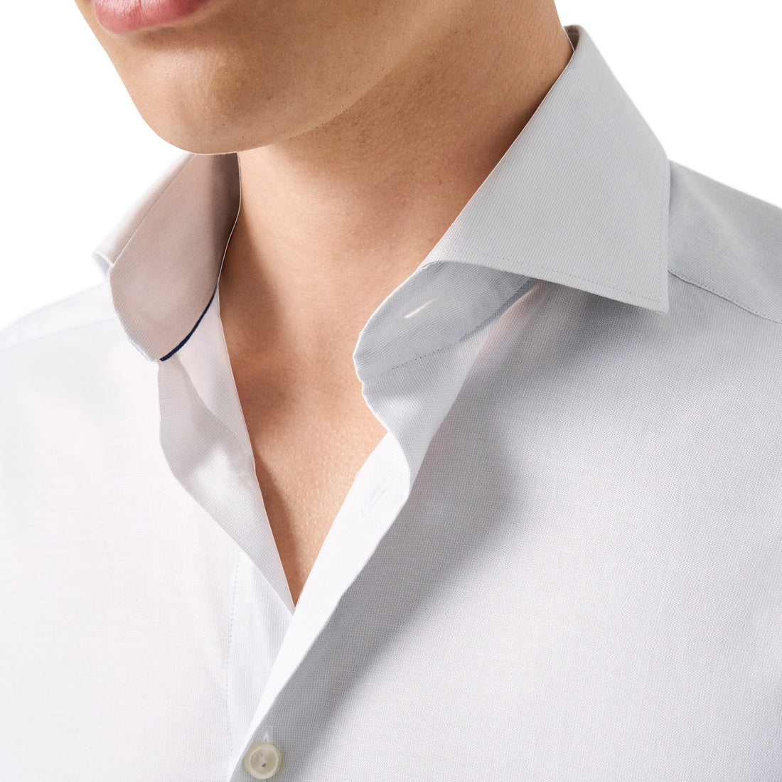 Ice Gray Semi-Solid Signature Oxford Slim Fit Shirt - ETON