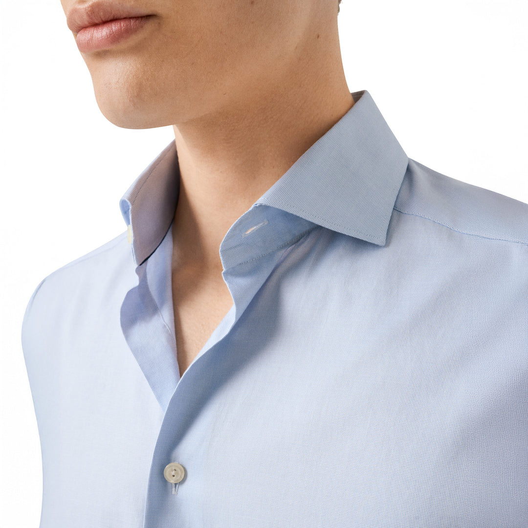 Blue Solid Signature Oxford Slim Fit Shirt - ETON