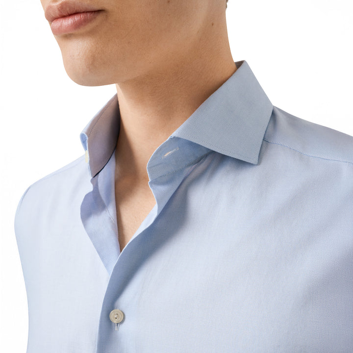 Blue Solid Signature Oxford Slim Fit Shirt - ETON