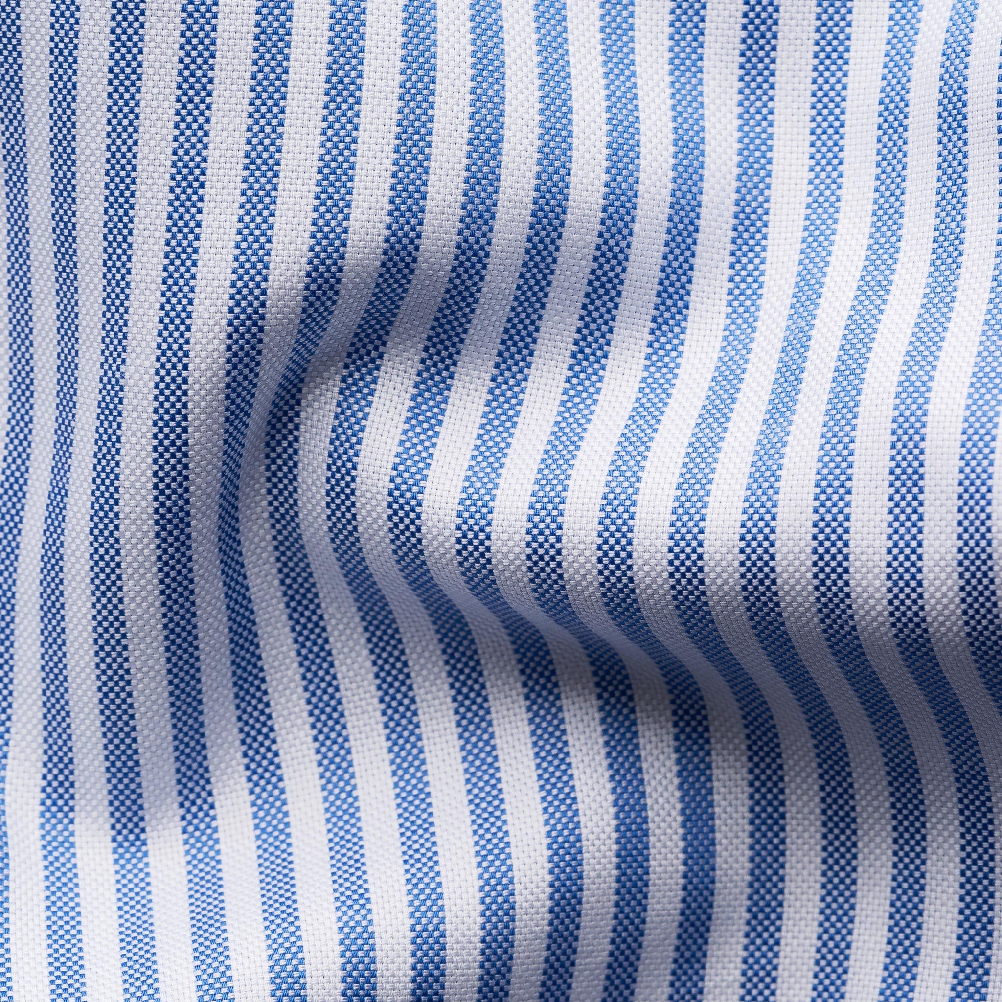 Mid Blue Bengal Striped Signature Oxford Slim Fit Shirt - ETON