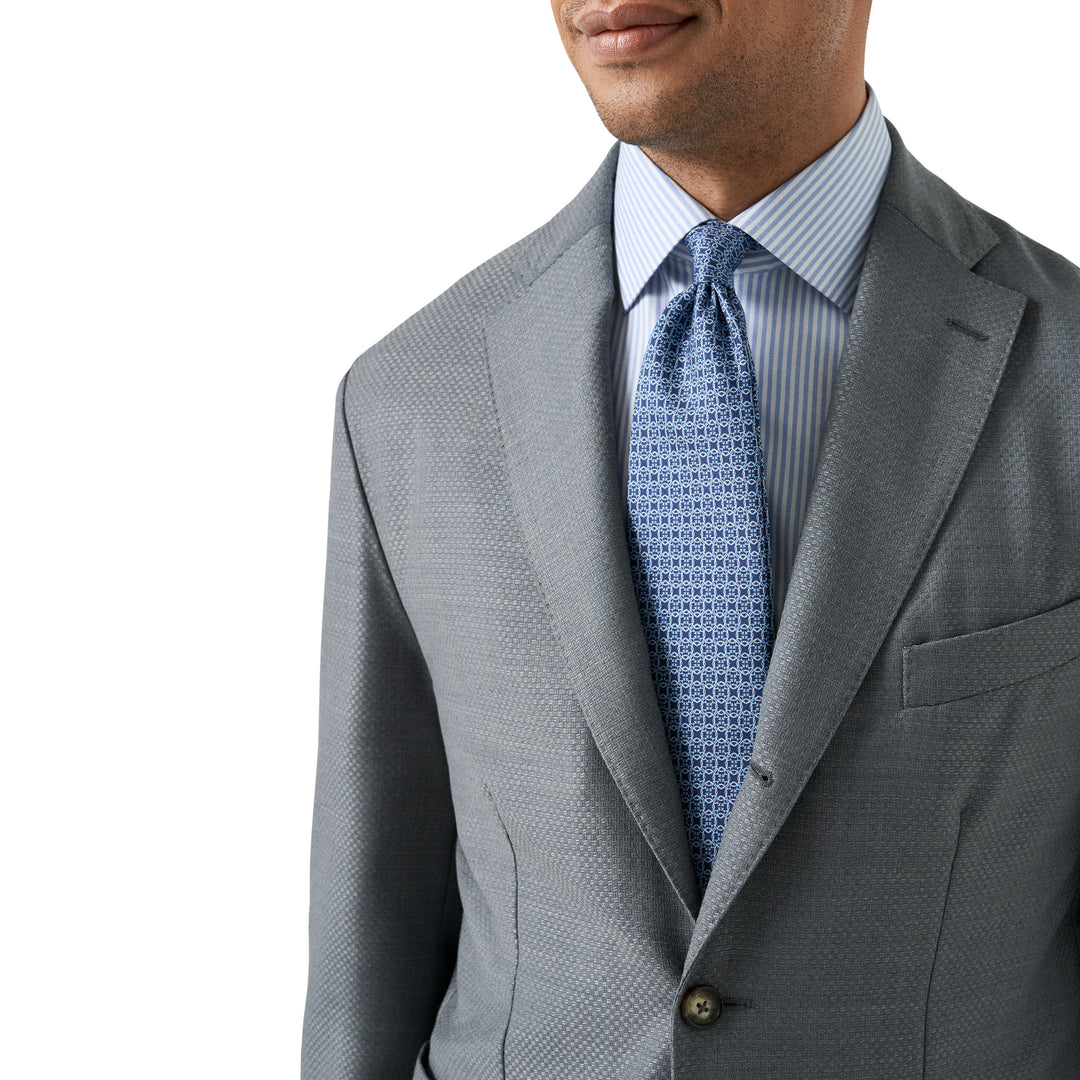 Mid Gray Wool Knit Hopsack Soft Jacket - ETON