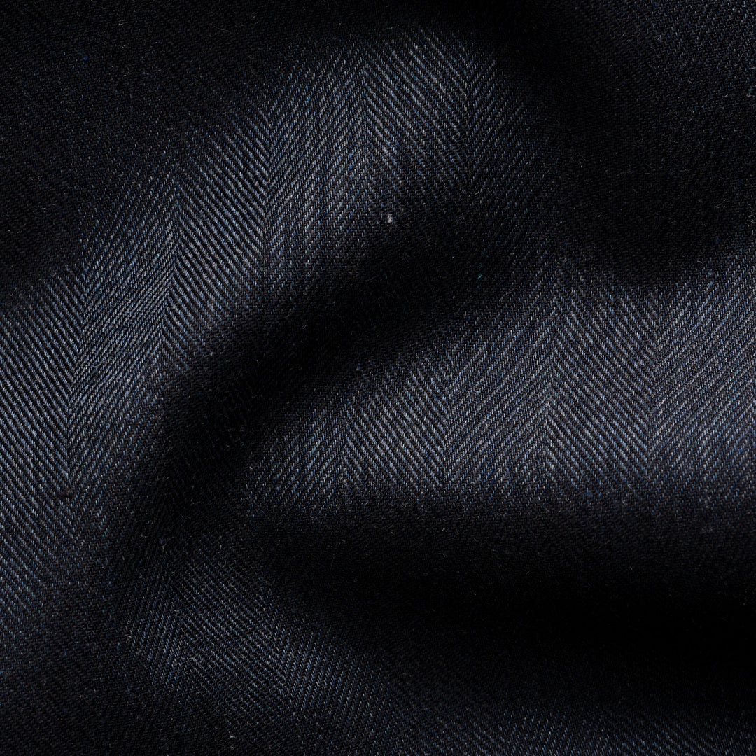 Navy Blue Solid Signature Flannel Slim Fit Shirt - ETON