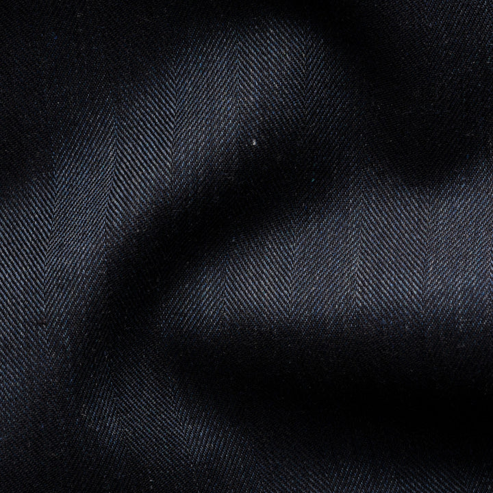 Navy Blue Solid Signature Flannel Slim Fit Shirt - ETON