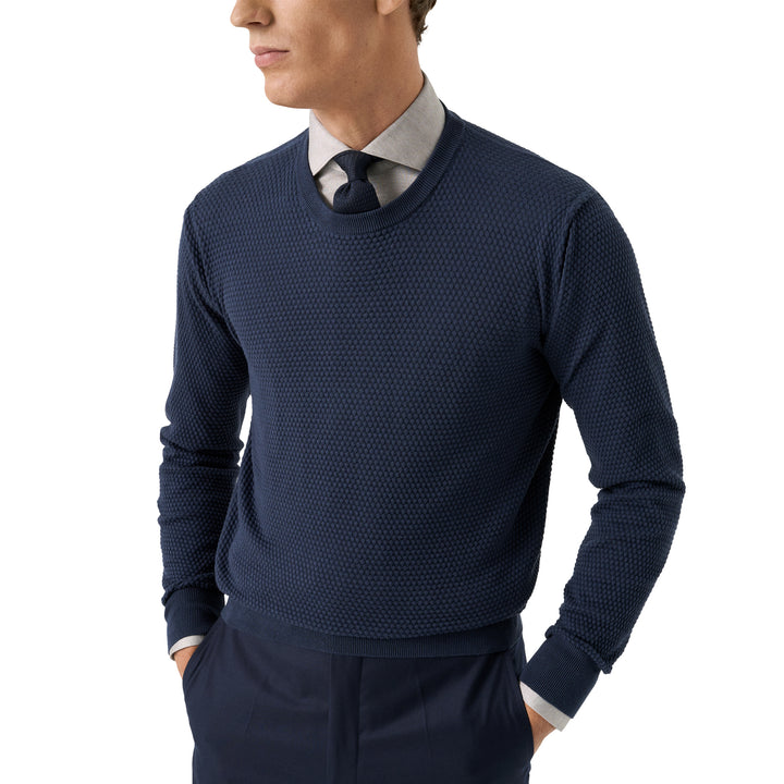 Beige Filo Di Scozia Cotton Knit Slim Fit Casual Shirt - ETON