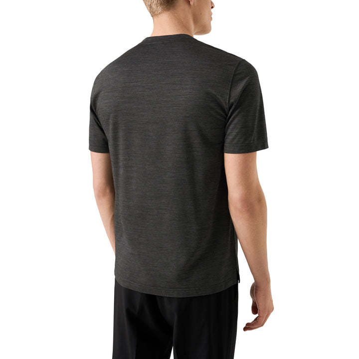 Dark Gray Merino Wool Lyocell Crew Neck T-shirt - ETON