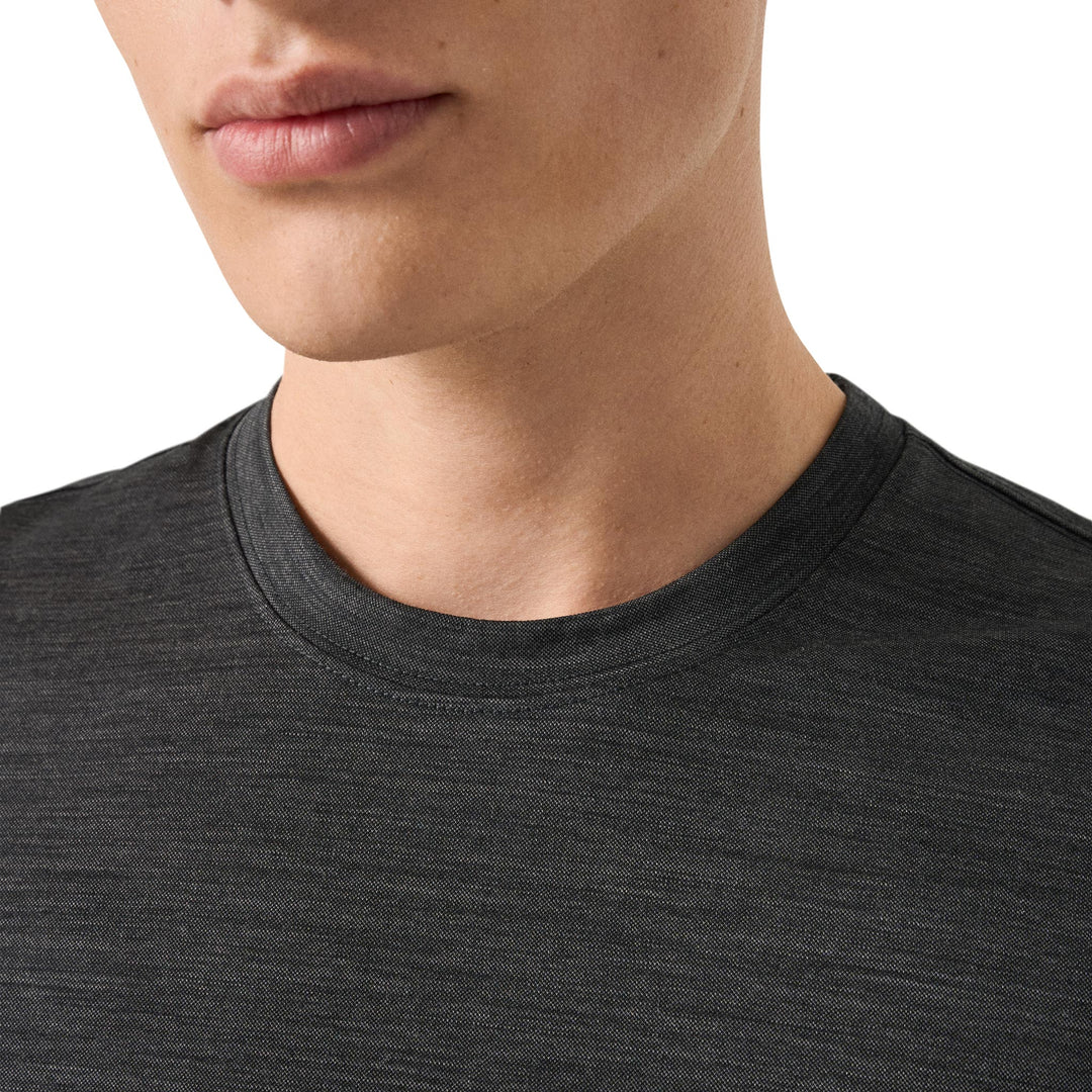Dark Gray Merino Wool Lyocell Crew Neck T-shirt - ETON