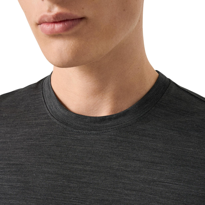 Dark Gray Merino Wool Lyocell Crew Neck T-shirt - ETON