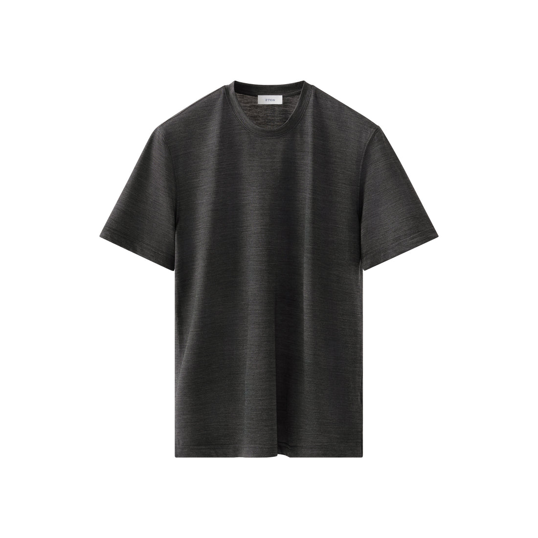 Dark Gray Merino Wool Lyocell Crew Neck T-shirt - ETON