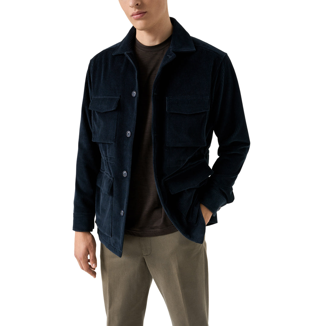 Brown Merino Wool Lyocell Crew Neck T-shirt - ETON