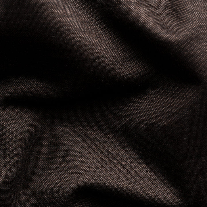 Brown Merino Wool Lyocell Crew Neck T-shirt - ETON