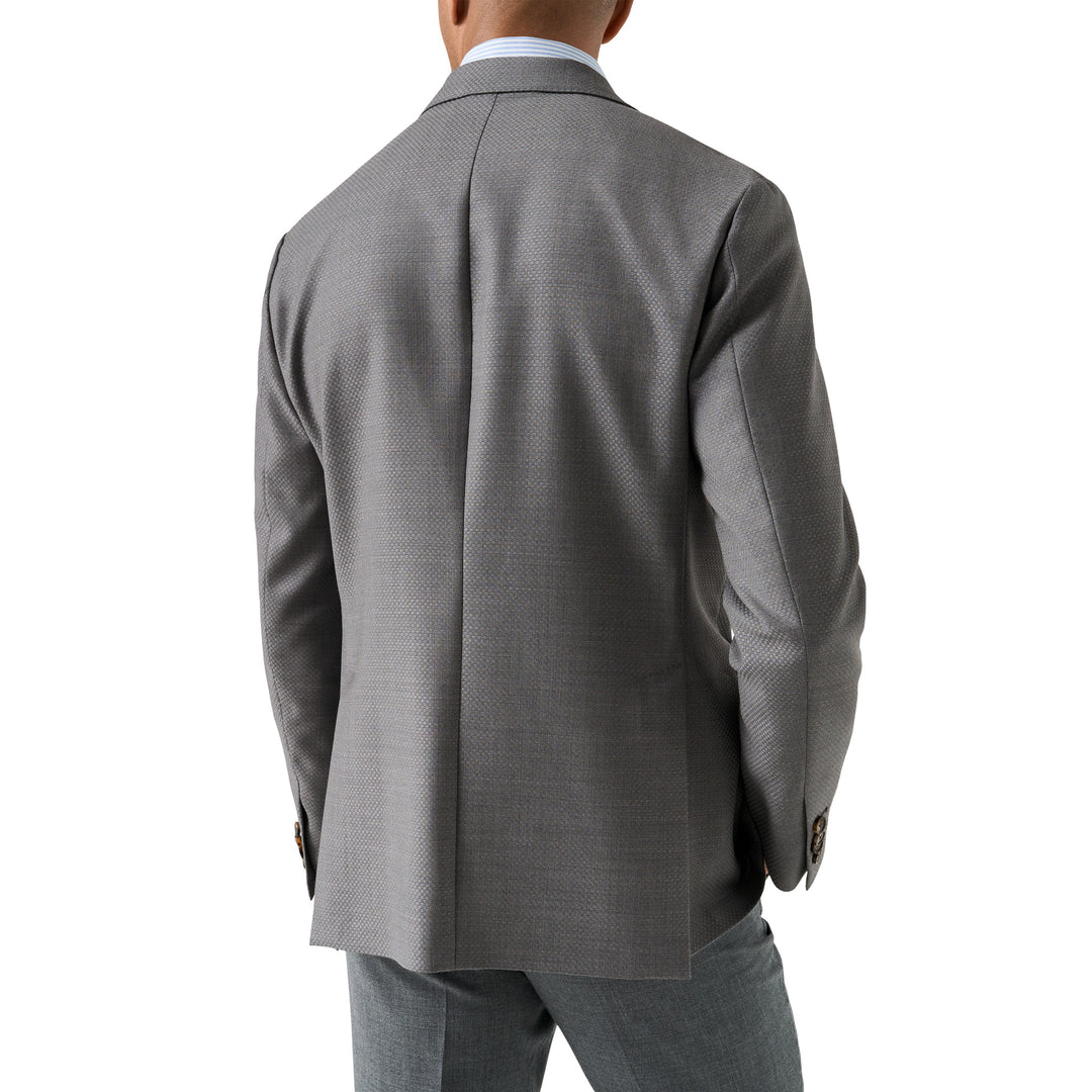 Mid Gray Wool Knit Hopsack Soft Jacket - ETON
