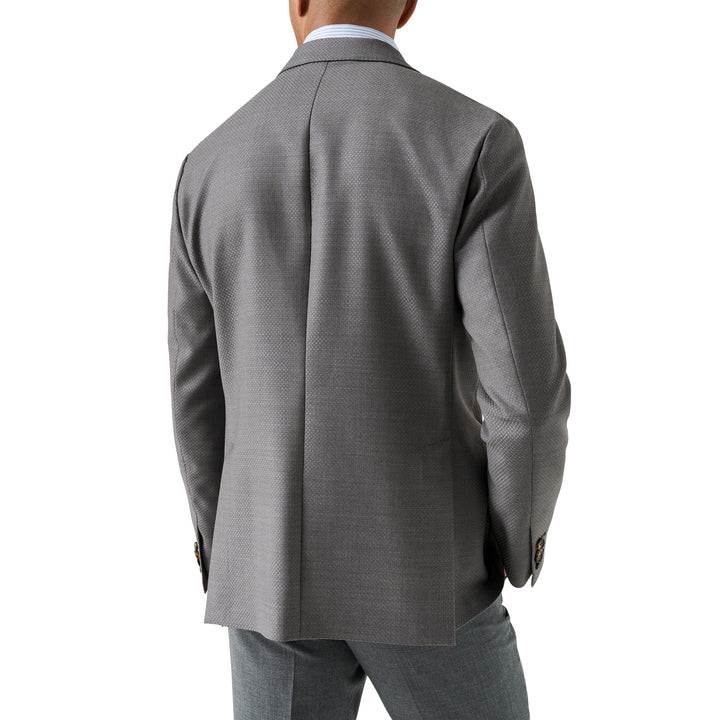 Mid Gray Wool Knit Hopsack Soft Jacket - ETON