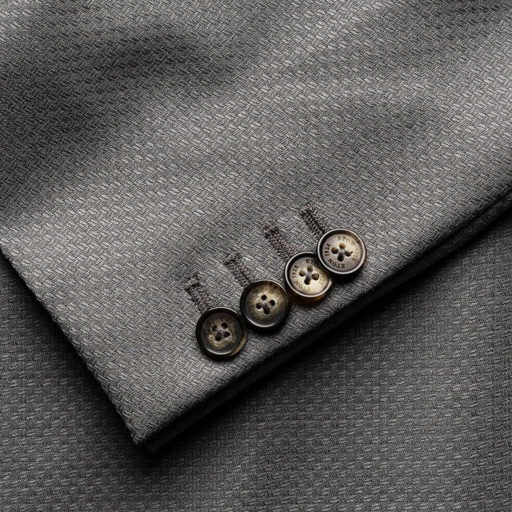 Mid Gray Wool Knit Hopsack Soft Jacket - ETON