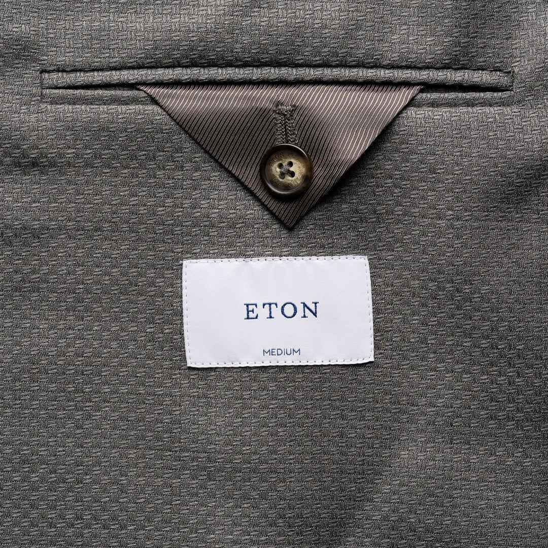 Mid Gray Wool Knit Hopsack Soft Jacket - ETON