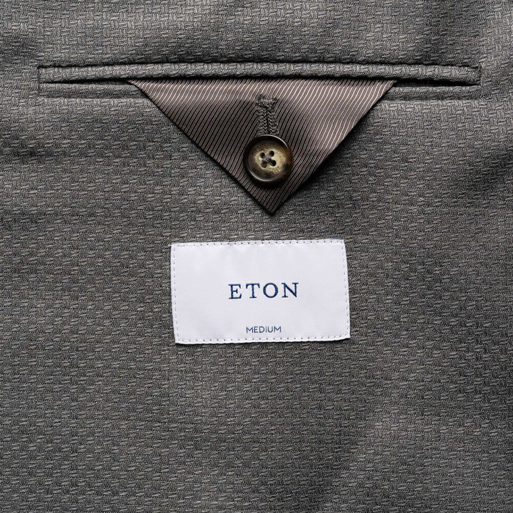Mid Gray Wool Knit Hopsack Soft Jacket - ETON