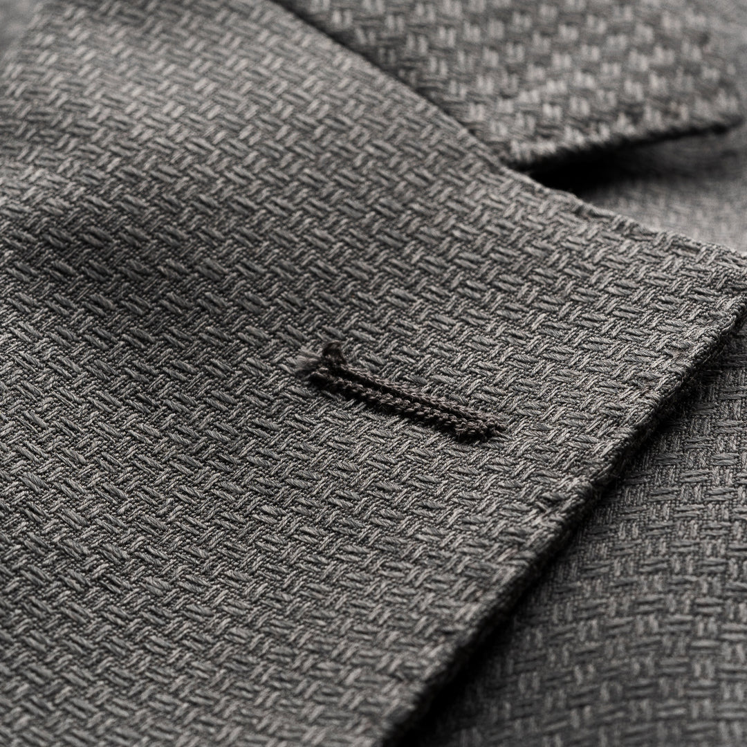 Mid Gray Wool Knit Hopsack Soft Jacket - ETON