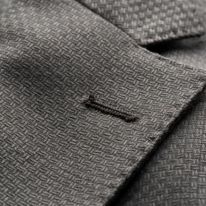 Mid Gray Wool Knit Hopsack Soft Jacket - ETON